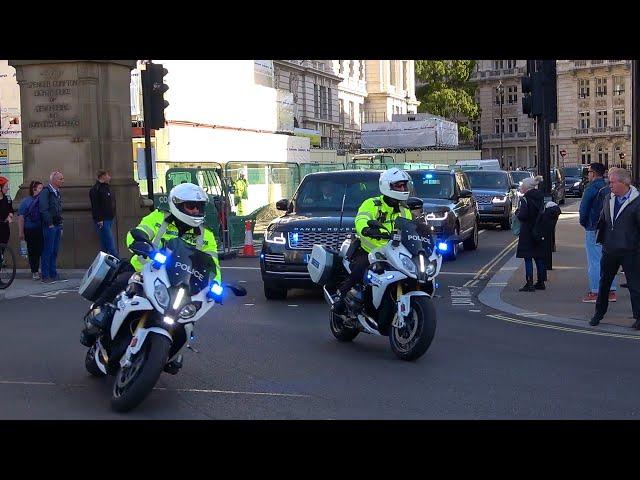 Metropolitan Police SEG escort from Ministry of Defence in London