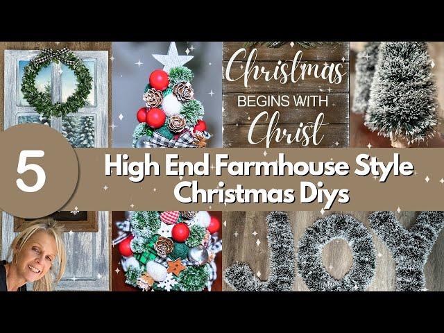 High End Farmhouse Christmas Decor Diys/ Budget Friendly