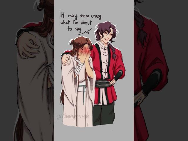 hua cheng was so smug,,  #hualian #tgcf #xielian #huacheng #heavenofficialsblessing