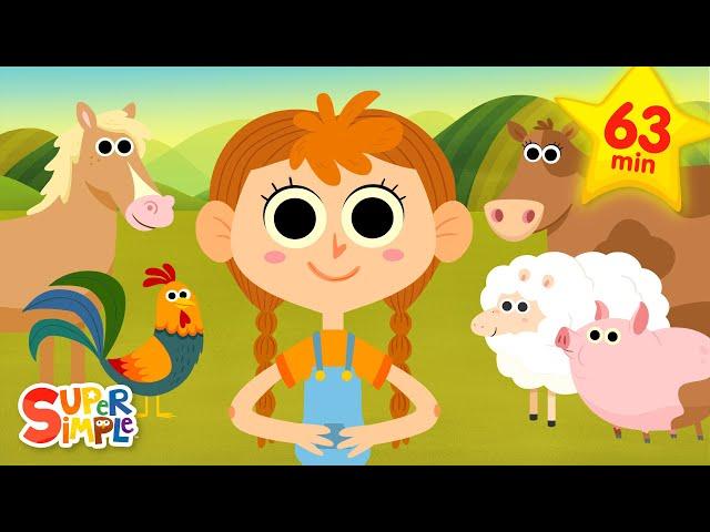 Animal Songs For Kids! | The Farmer In The Dell and LOTS More! | Super Simple Songs