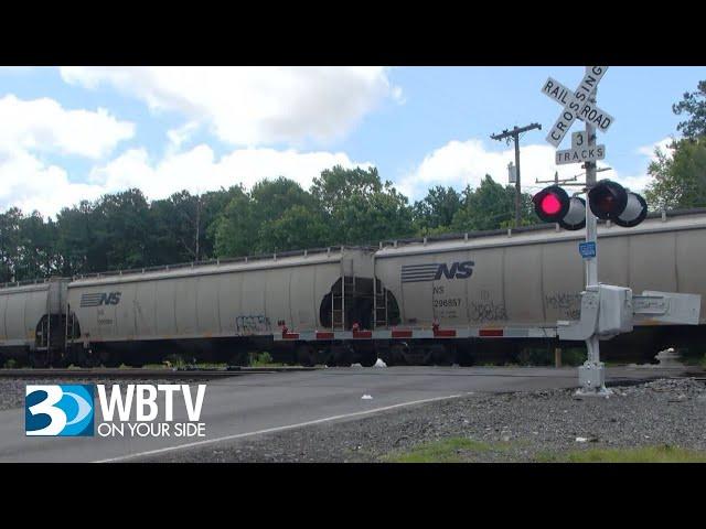 Stopped Trains Blocking Charlotte Roads