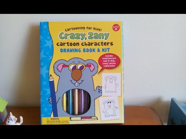 Book Review - Kids Arts & Crafts: "Crazy, Zany Cartoon Characters Drawing Book & Kit"