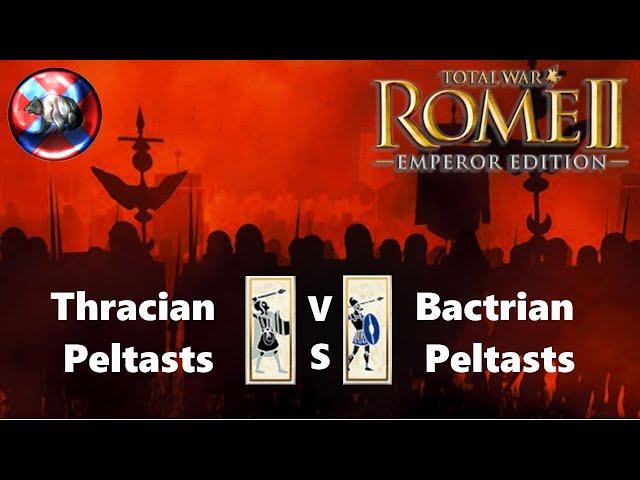 Total War Rome 2 Thracian Peltasts VS Bactrian Peltasts