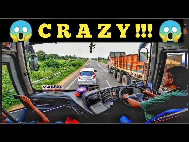 Extremely HIGH SPEED & SKILLED SCANIA Bus Driving in West Bengal | Asansol To Kolkata Bus Journey