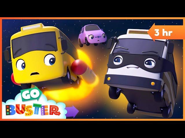 Buster  Fun Sleepover Race Through the Stars! | Go Buster - Bus Cartoons & Kids Stories