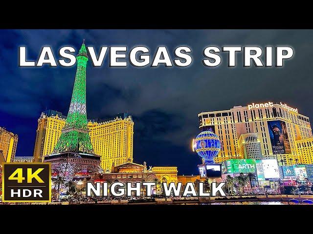 [4K HDR] Las Vegas Strip Night Walking Tour | 2024 | Las Vegas, Nevada