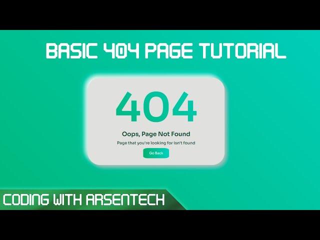 How to Create a Custom 404 Page with HTML & CSS (Step-by-Step)