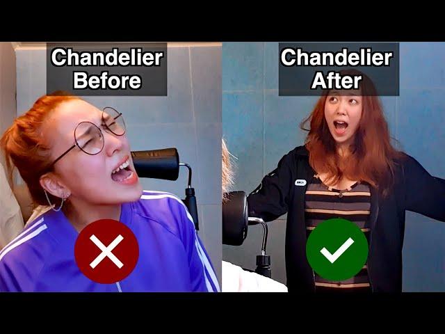 2 Months Singing Transformation of Chandelier (I practiced every single day T_T)