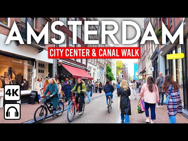 AMSTERDAM, Netherlands  Canals, Bikes, and Charm | 4K Walking Tour