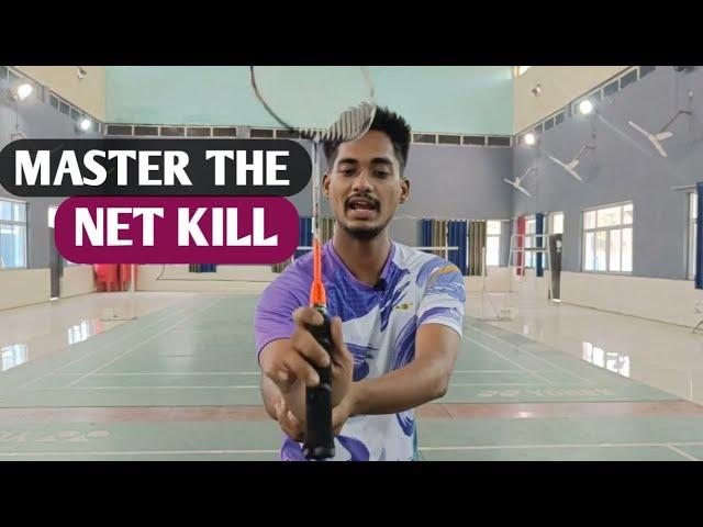 BADMINTON NET KILL TUTORIAL ... FOREHAND AND BACKHAND NET KILL SHOT