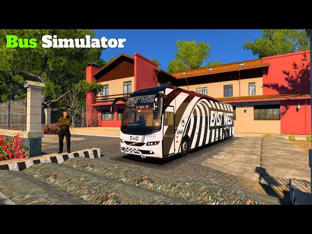 EAST WEST VOLVO B11R  BUS  IN INDIAN ROAD ROAD  | ETS2 INDIAN BUS MOD | EURO TRUCK SIMULATOR 2