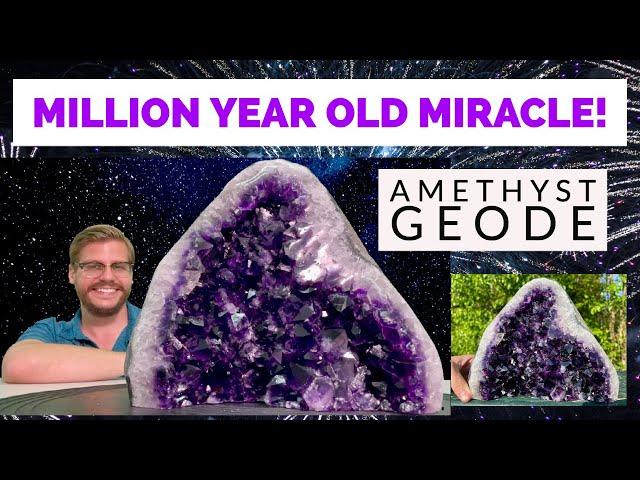 "MILLION YEAR OLD MIRACLE" High Quality Amethyst Uruguay Geode from CosmicCuts.com