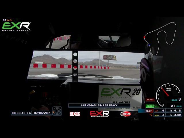 EXR LV02 - Enrique Ramirez 1:11.720 onboard lap at Las  Vegas 1.5 Miles Track