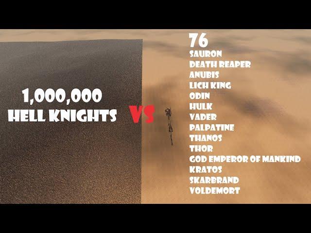 1,000,000 Hell Knights vs 76 Gods & Powerful Units |  Ultimate Epic Battle Simulator 2