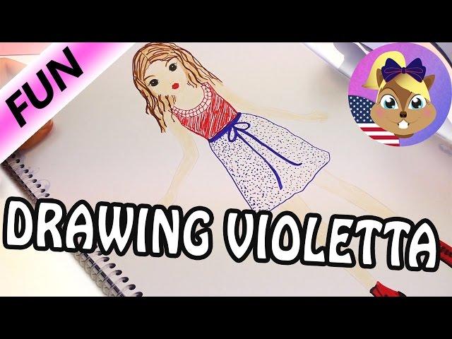 Violetta Drawing Book Topmodel – Demonstration of the colouring