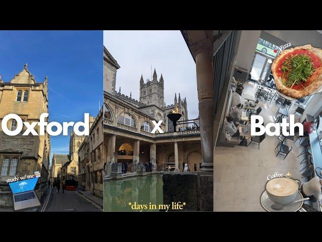 Week 7 Hilary | Oxford Student Vlog: Spring Studying , Coffee  &  Bath trip 