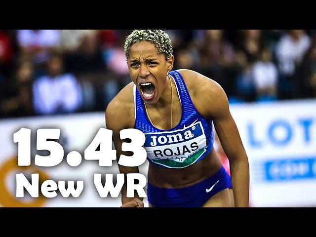 Yulimar Rojas 15.43 m NEW WORLD RECORD - Triple Jump Indoor Madrid 2020