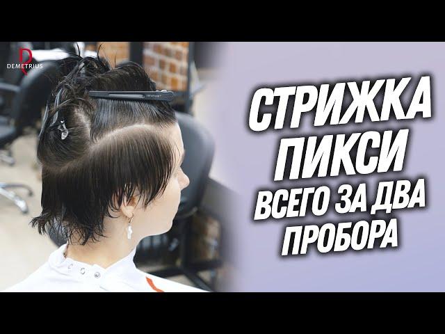 DEMETRIUS | Стрижка ПИКСИ всего за два пробора