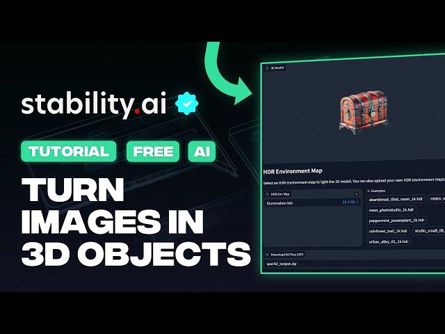 SPAR3D by Stability.ai - Turn Images Into 3D Objects With AI (Tutorial)