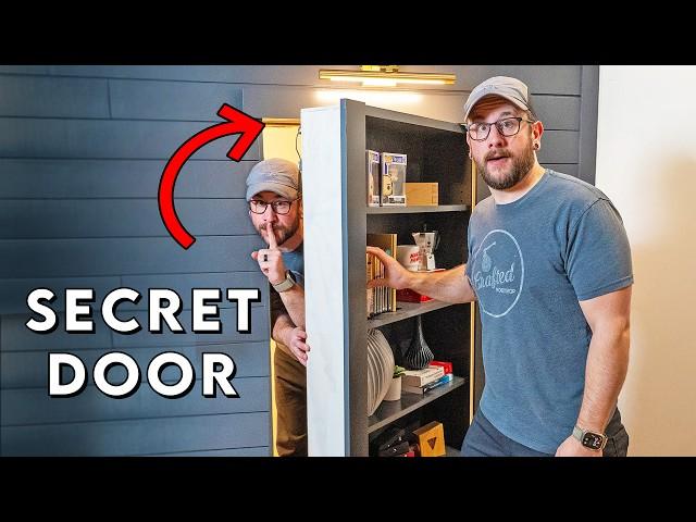 This bookshelf has a secret... [Secret Door Bookcase Build]