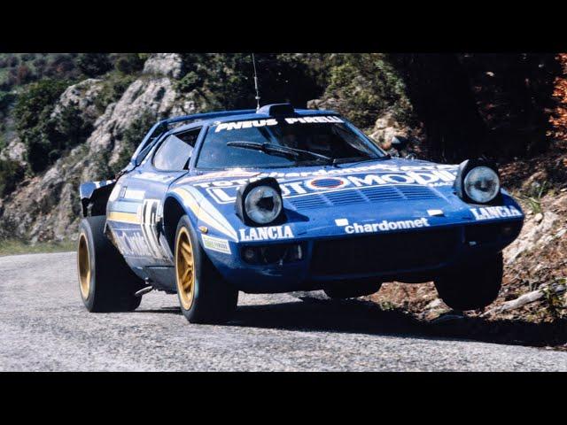 Lancia Stratos supercar with pure engine sounds