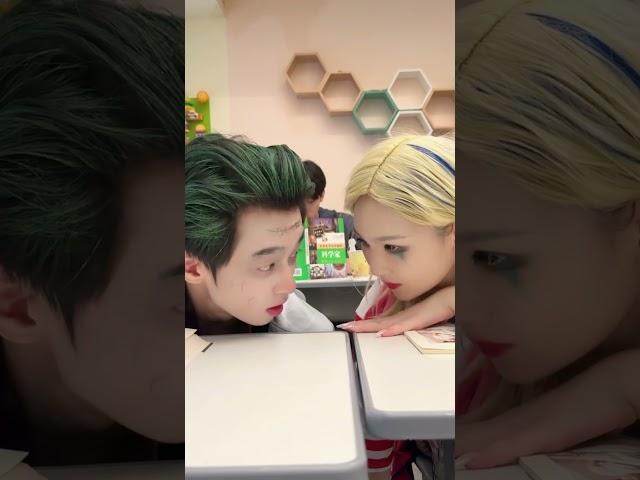 The Joker's fall in love with Harley Quinn in the classroom#joker #shorts