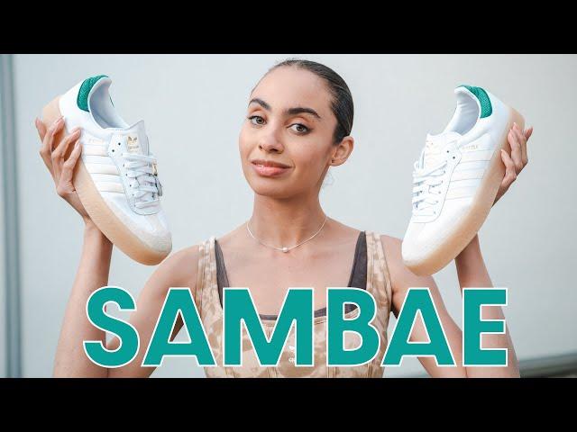 A YEAR-ROUND ADIDAS SAMBAE!  Aluminum Green and White Review, Sizing and How to Style