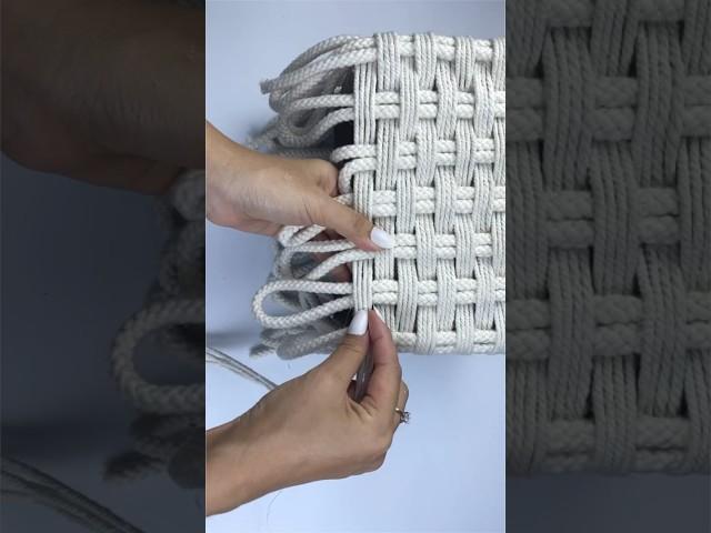 Creative DIY: Crafting Storage Basket with Rope and Cardboard #upcycleideas #cardboardbasket