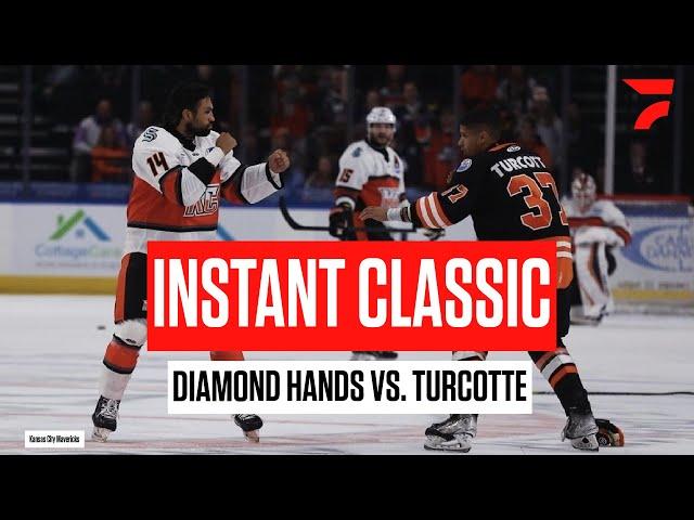 Diamond Hands Daniel Amesbury Fights ECHL Heavyweight Yanick Turcotte In Instant Classic