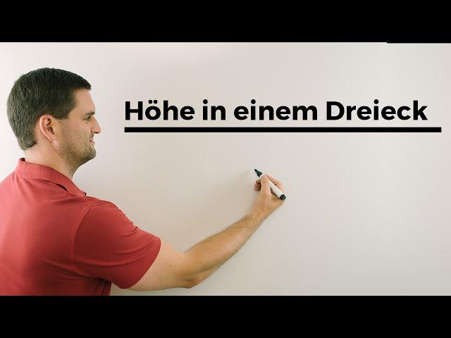 Höhe in einem Dreieck | Mathe by Daniel Jung