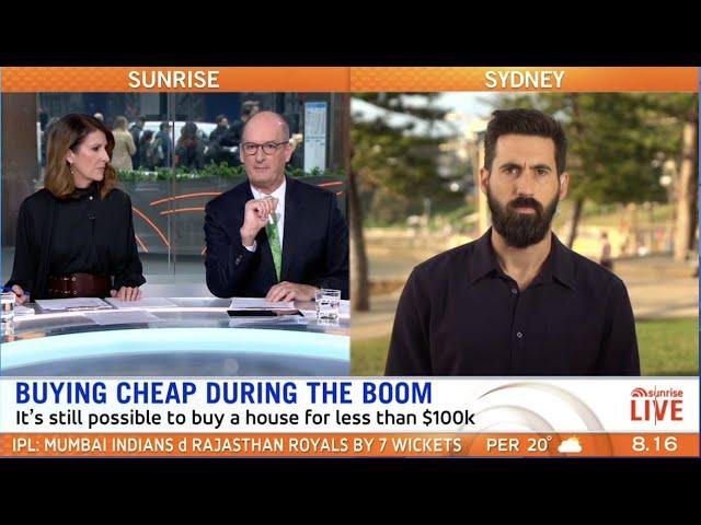 Sunrise, Channel 7 - Steve Palise discusses buying properties for under $100k - April 2021