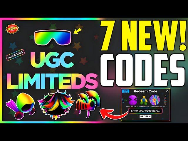 ️AllNew!️ UGC LIMITEDS ROBLOX CODES JULY 2024 - UGC LIMITED CODES - UGC - FREE UGC