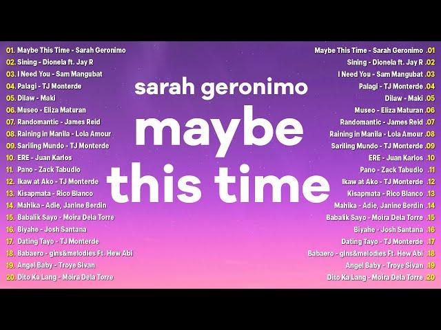 Maybe This Time - Sarah GeronimoBest OPM Tagalog Love Songs OPM Tagalog Top Songs 2024 #vol1 