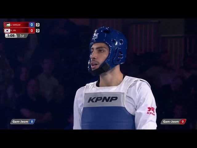 232 F M-68kg  KAREEM Zaid JOR vs  JIN Ho-jun KOR I Manchester 2022 World Taekwondo GP