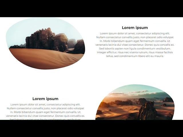 Scroll Responsive Two Column Design with Curvy Images