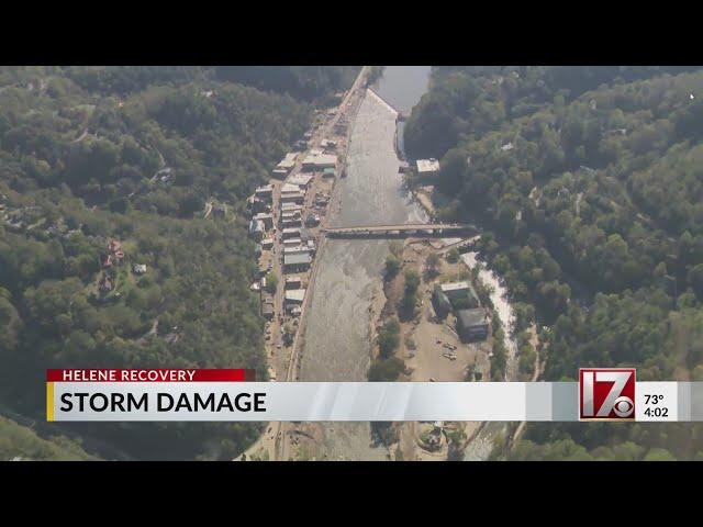 Helene storm damage across Chimney Rock