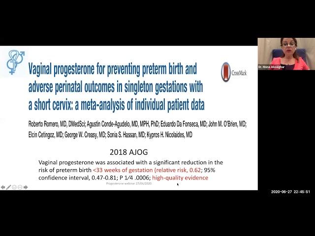 Progesterone and Prevention of Preterm birth in IVF Pregnancies