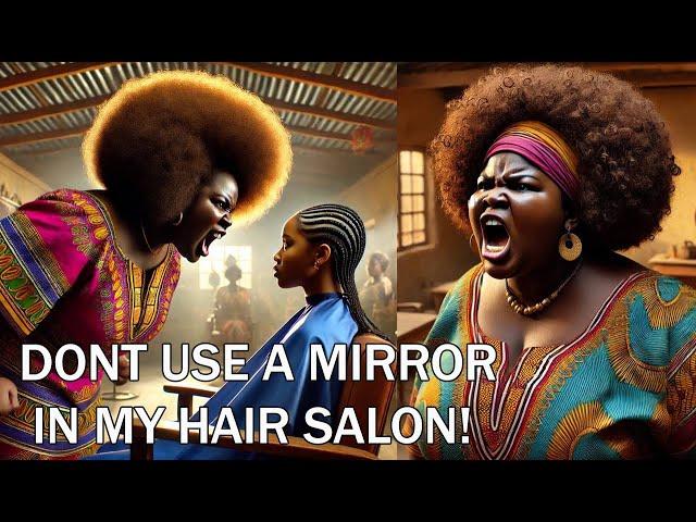 IF ONLY THEY KNEW WHY MIRRORS ARE NOT ALLOWED IN HER HAIR SALON | African Tale