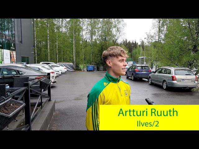 Artturi Ruuth (Ilves/2) odottaa Kakkosen alkamista vesi kielellä