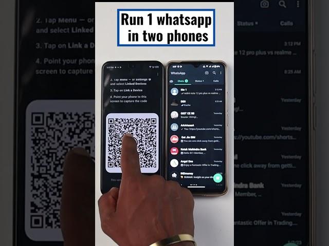 Run 1 WhatsApp in 2 Phones #whatsaap #sumantechno #tech #shorts