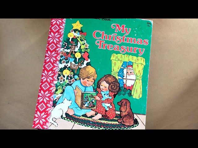 Christmas Golden Book Junk Journal - My Christmas Treasury - ASMR paper sounds / no talking