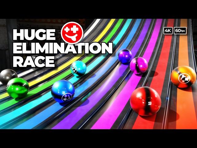 Marble Elimination Race (2) - it's HUGE  | #marbles #marblerun #marblerace #asmr #sensory