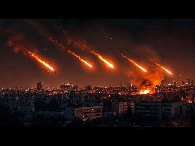 1 minute ago! Iranian 5000 cruise missiles fired at downtown Tel Aviv, Israel