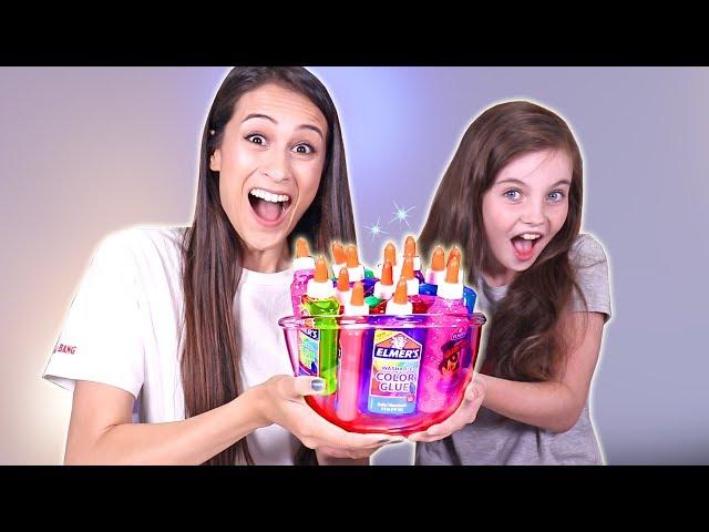 3 KLEUREN LIJM - SLIJM CHALLENGE met BIBI || Slime Sunday