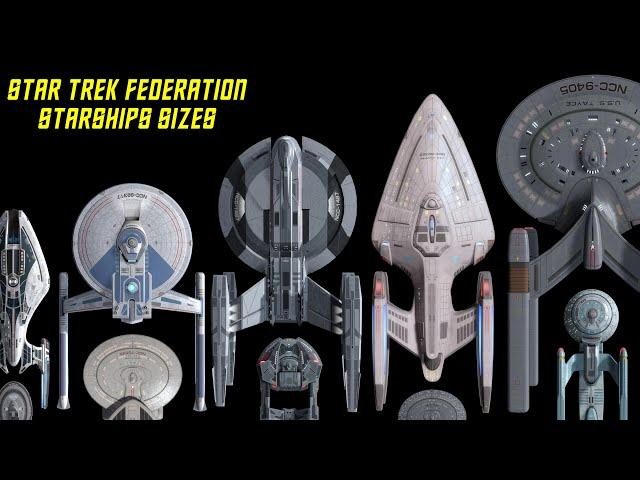 Star Trek Federation Starships Size Comparison (50+ Ships)