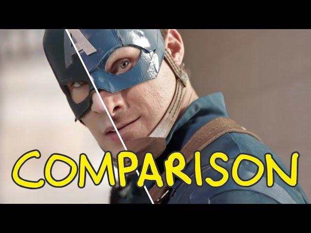 Captain America: Civil War - Homemade Side by Side Comparison