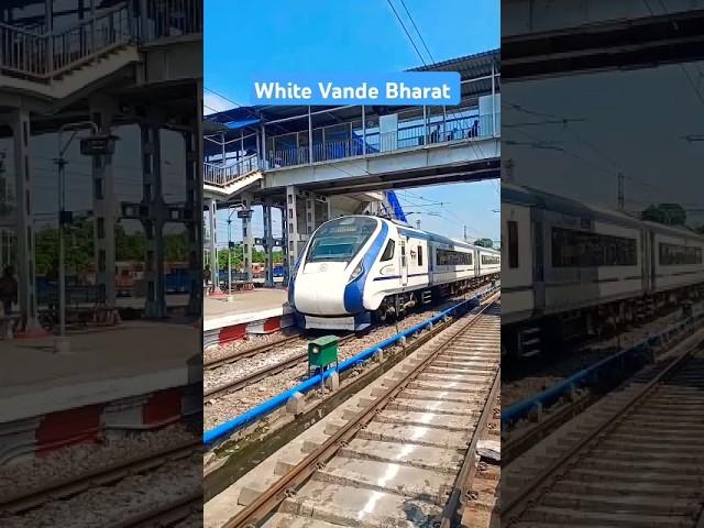 Beautiful white Dehradun Vande Bharat express Meets meerut Lucknow vande #shorts #3.5million #yt