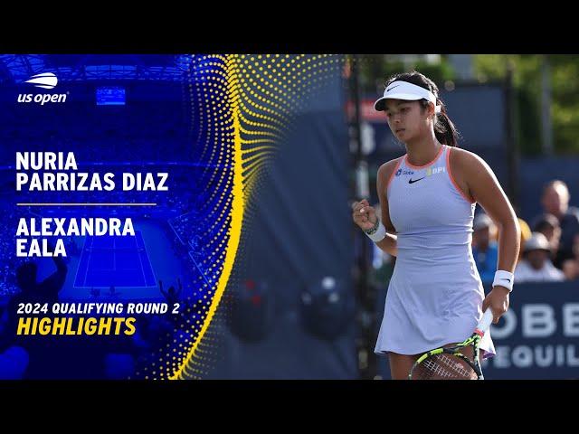 Nuria Parrizas Diaz vs. Alexandra Eala Highlights | 2024 US Open Qualifying Round 2