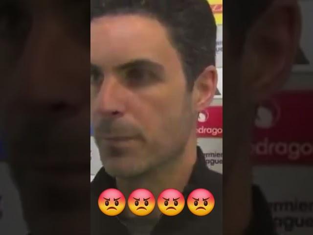  ARTETA WALKS OUT OF INTERVIEW  #shorts #mikelarteta #arsenalfc