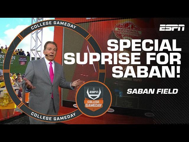 Nick Saban gets special congratulations for Saban Field at Bryant-Denny Stadium  | College GameDay